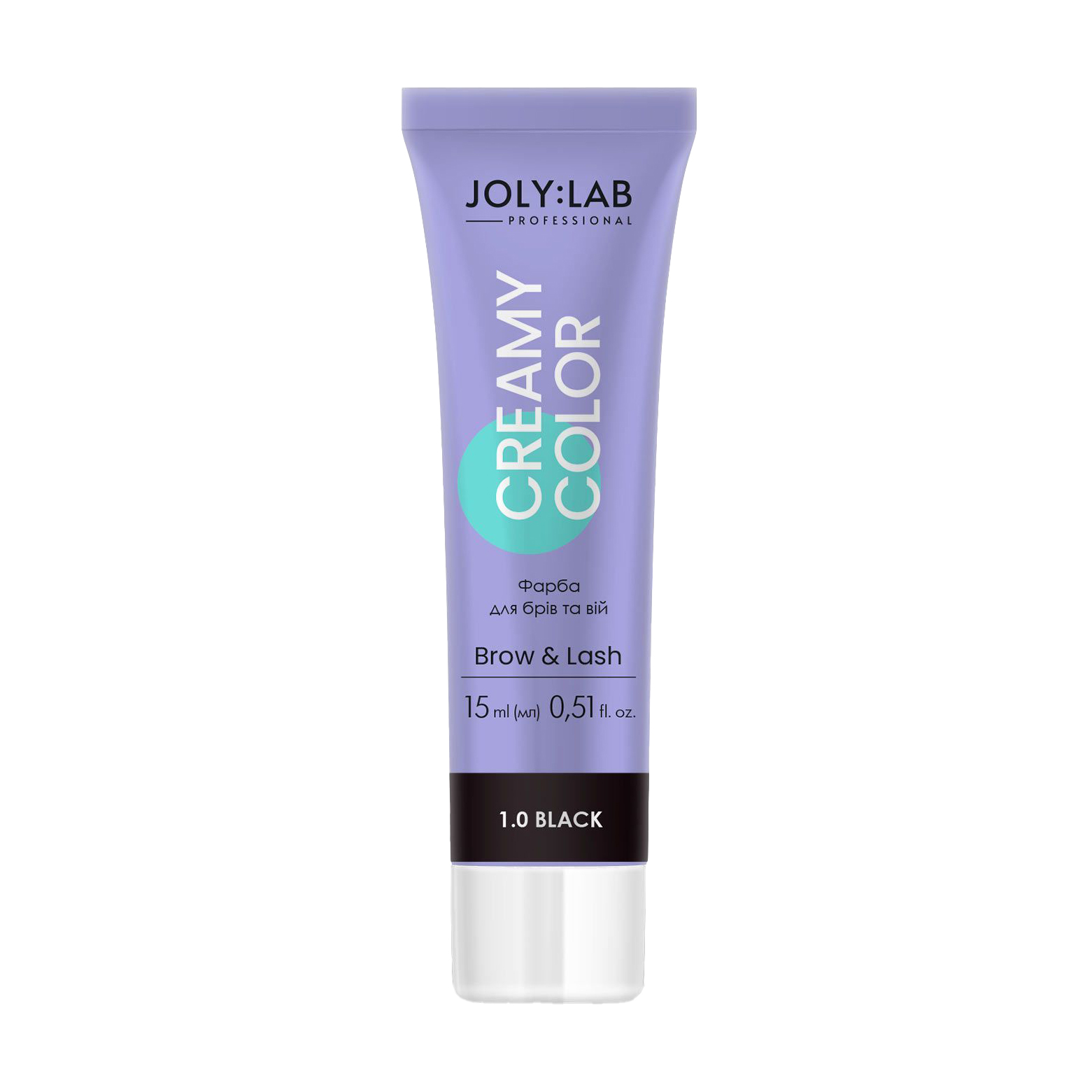 Фарба для брів та вій Joly:Lab Brow &amp; Lash Creamy Color 1.0 Black, 15 мл