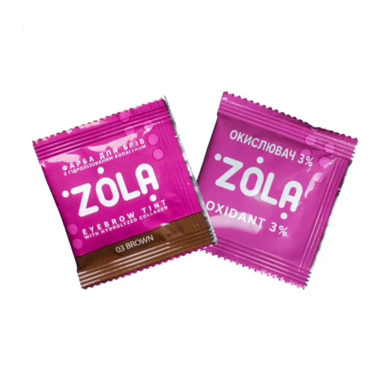 Набір для фарбування брів Zola Eyebrow Tint (фарба 03 Brown, 5 мл + окислювач 3%, 5 мл)