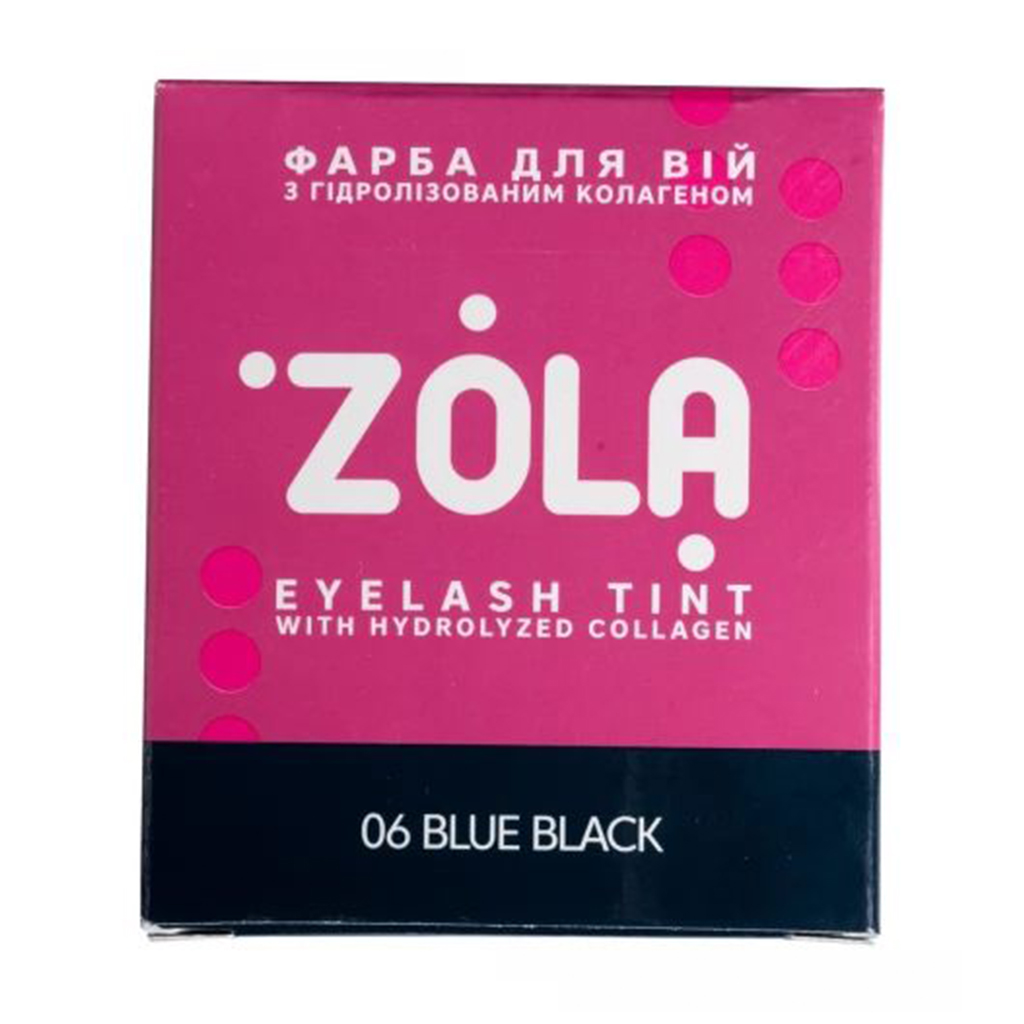 Набір для фарбування вій Zola Eyelash Tint (фарба 06 Blue Black, 5 мл + окислювач 3%, 5 мл)